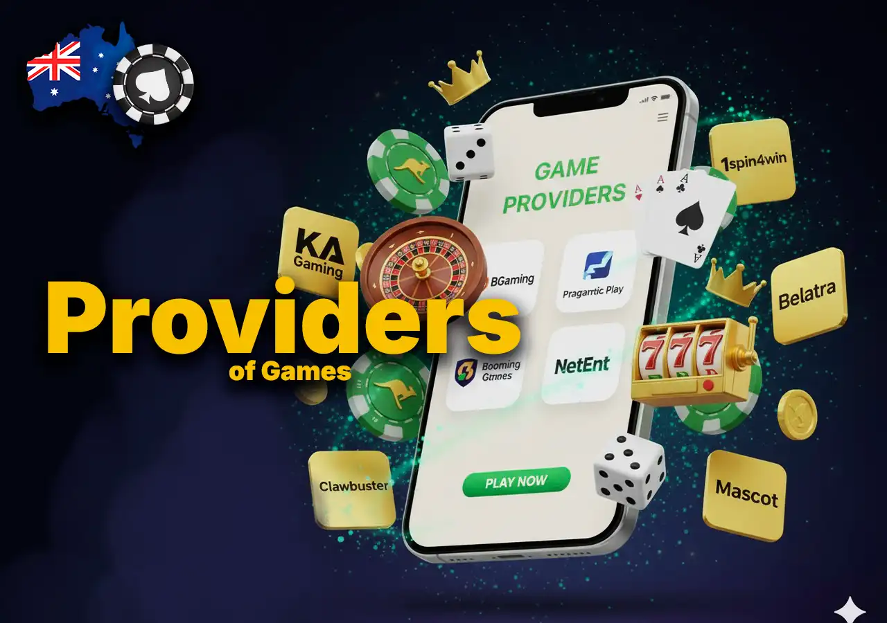 Game providers featured in the casino mobile App