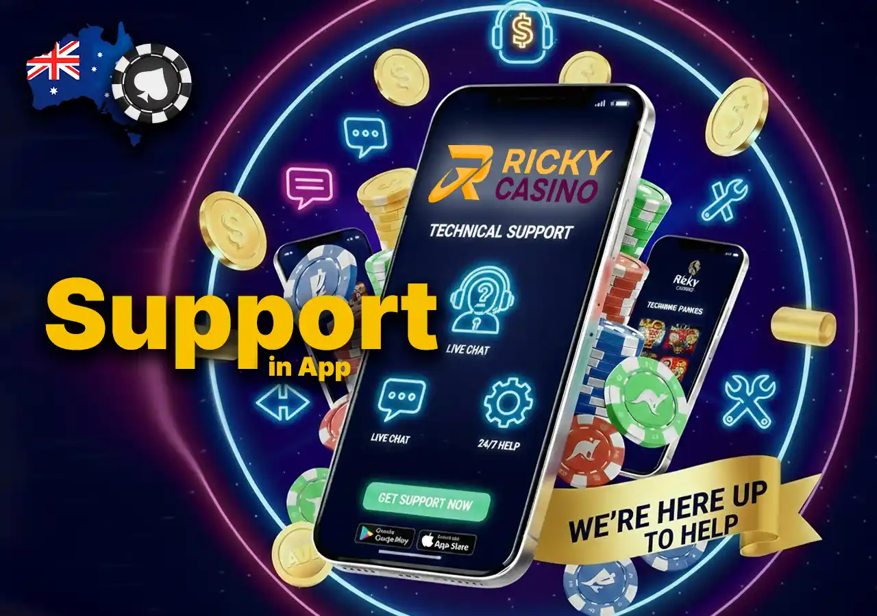 Customer Support & Technical Assistance in Ricky Casino App